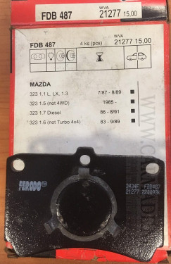 Remblokken Mazda 323