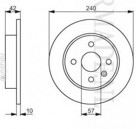 Remschijven set achter: Opel Astra G, H, Meriva