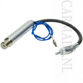 Antenne Adapter met versterker DIN >> 150 Ohm Audi-VW-Seat-Skoda