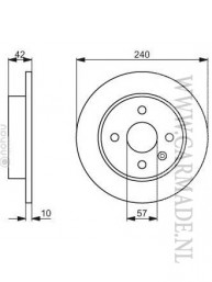 Remschijven set achter: Opel Astra G, H, Meriva