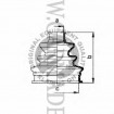 QJB 119 Aandrijfashoes Citroen, Peugeot, Fiat, Lancia, Seat, Autobianchi