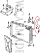Radiatorslang GM - Chevrolet Beretta & Corsica 1989 - 1991
